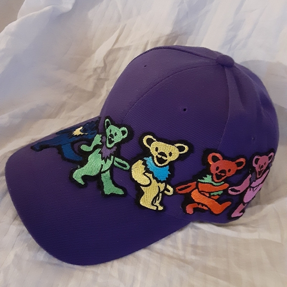 Grateful Dead hat, Purple Grateful Dead dancing bears hat, PERMANTLY STITCHED - Picture 10 of 11